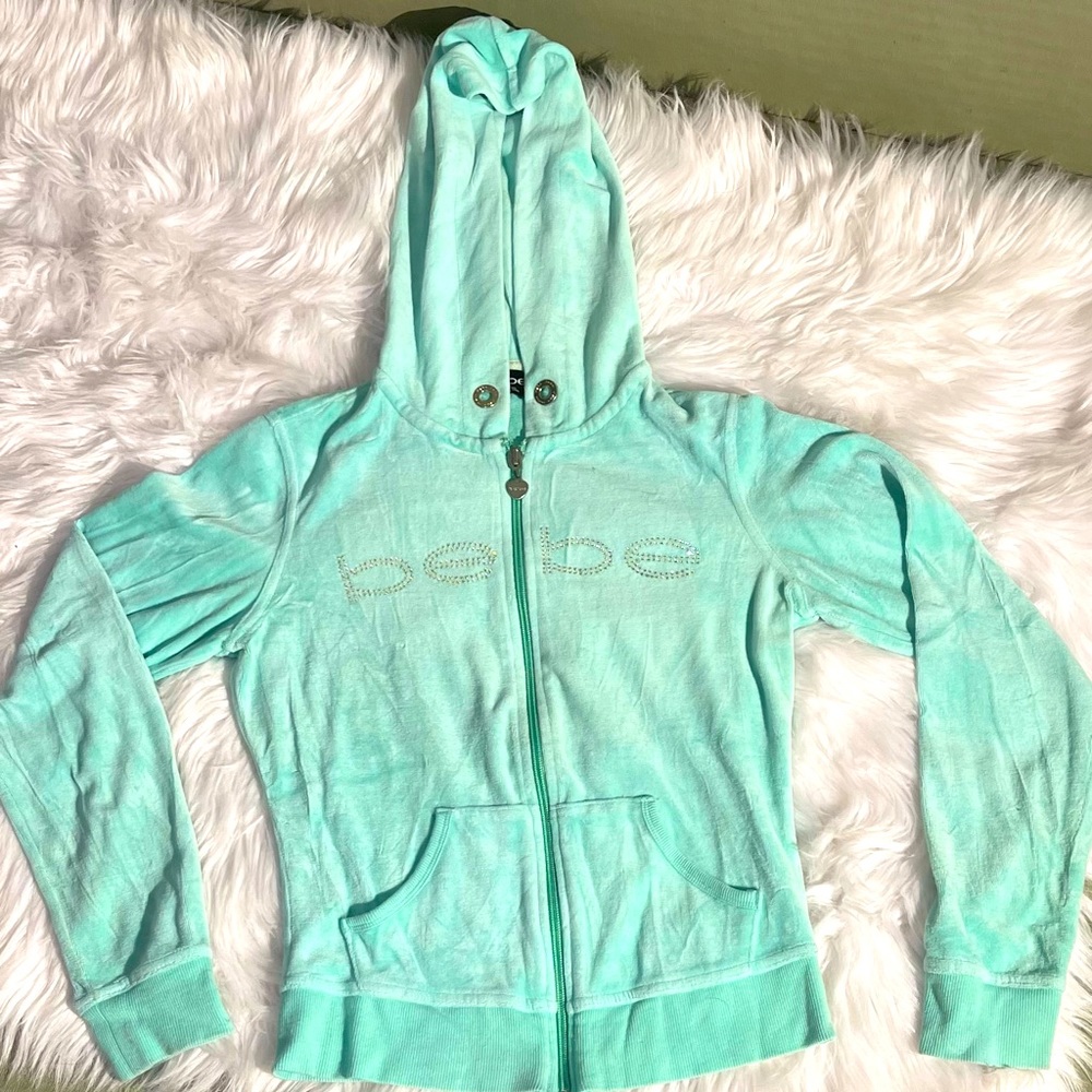 BEBE Logo Plush Hoodie XS